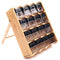 Bamboo Spice Rack & 16 Spice Jars Set