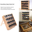 Bamboo Spice Rack & 16 Spice Jars Set