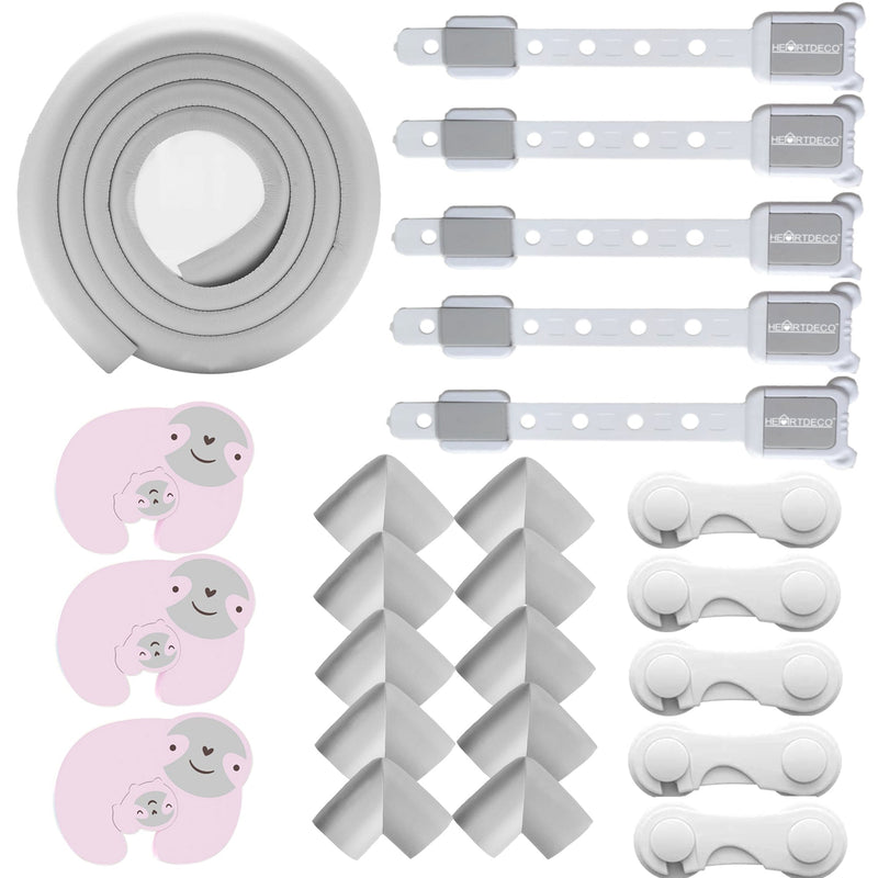 24 Piece Child Safety Locks Edge Corner Guards Set