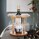 Countertop Bamboo Wine Glass Rack