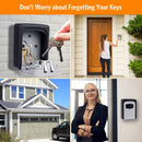 Wall Mounted Aluminium Key Lock Box-Black