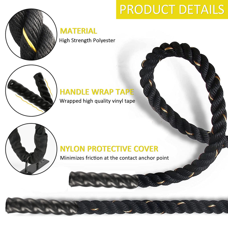 9M Fitness Battle Rope Set