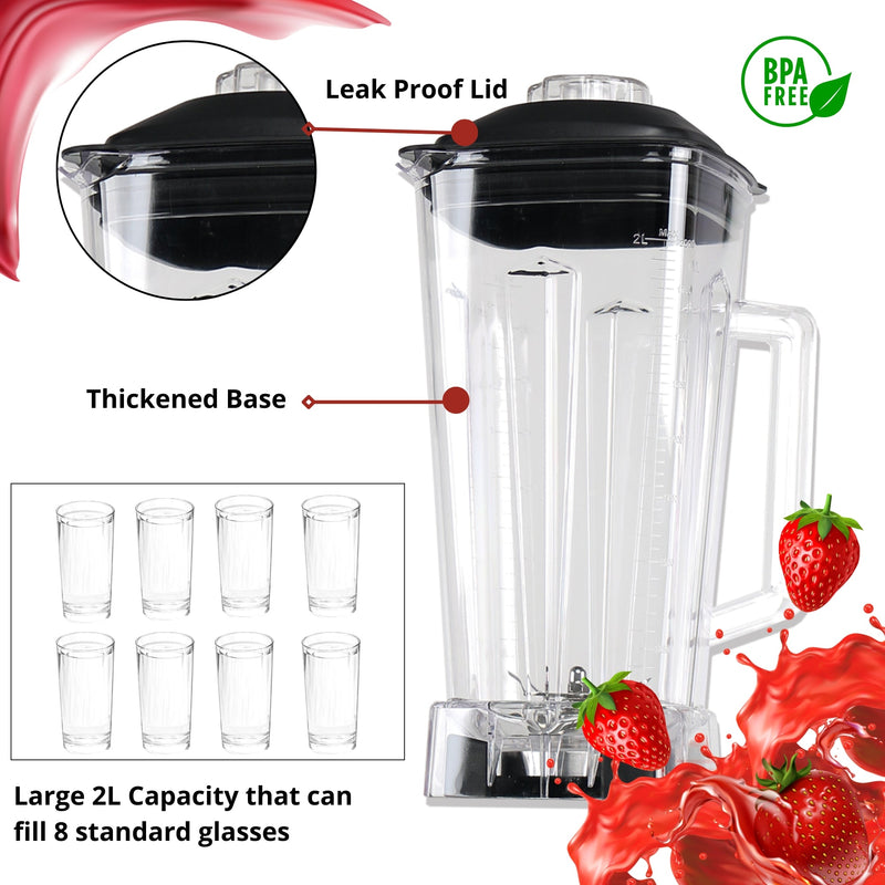 2200W Professional Kitchen Countertop Blender Set