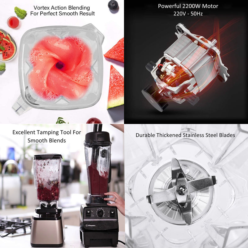 2200W Professional Kitchen Countertop Blender Set