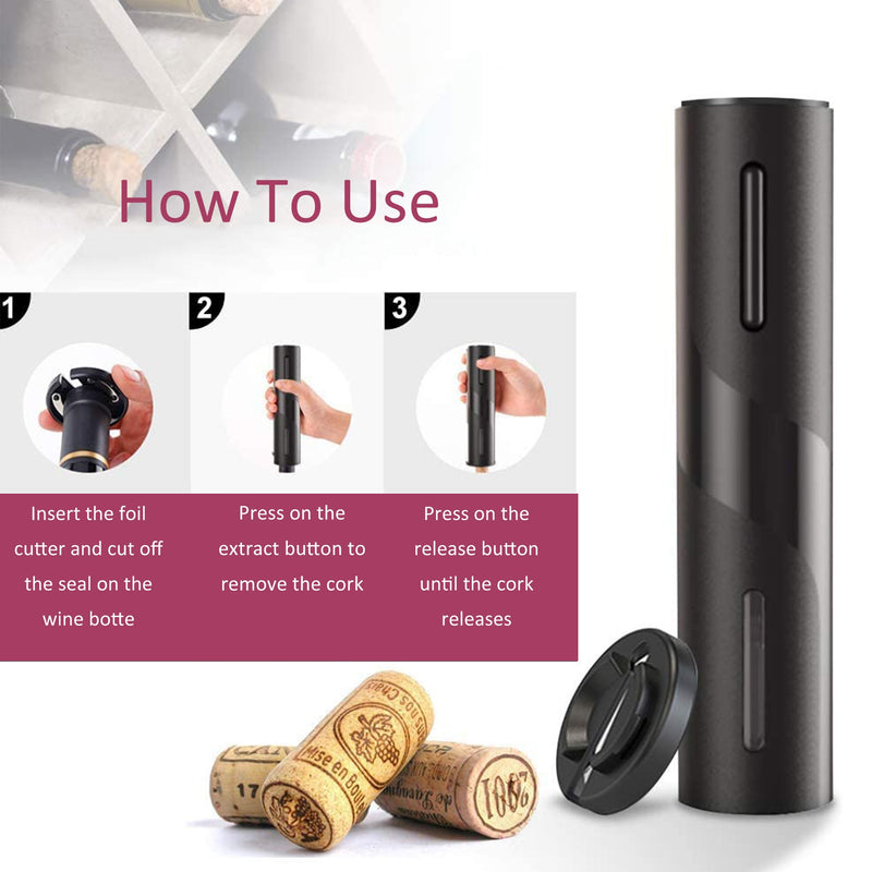 Electric Wine Bottle Opener And Aerator Set