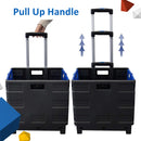 Foldable Trolley Shopping Rolling Cart Utility Crate