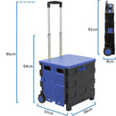 Foldable Trolley Shopping Rolling Cart Utility Crate