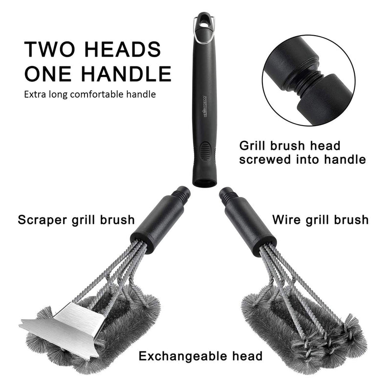 Braai Grill Cleaning Brush Scraper Set