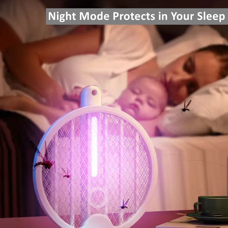 Rechargeable Mosquito Zapping Swatter Racket