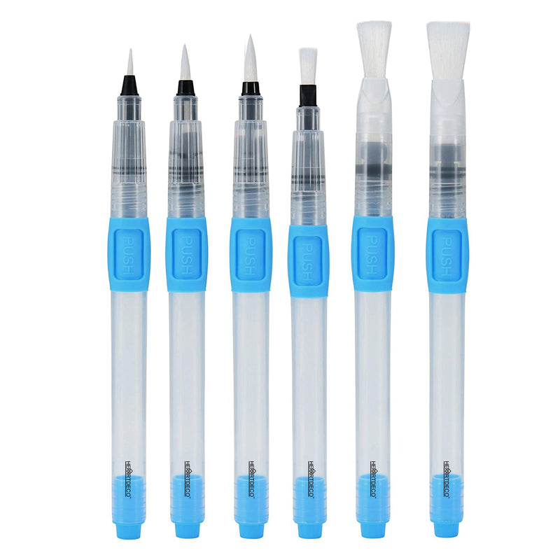 6pcs Refillable Watercolor Brush Pens Set