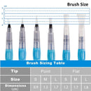 6pcs Refillable Watercolor Brush Pens Set