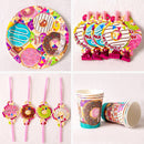 Kids Party Supplies Paper Plates 104pcs Pack-Doughnut