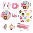 Kids Party Supplies Paper Plates 104pcs Pack-Doughnut