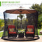 Patio Parasol Umbrella Mosquito Screen Net