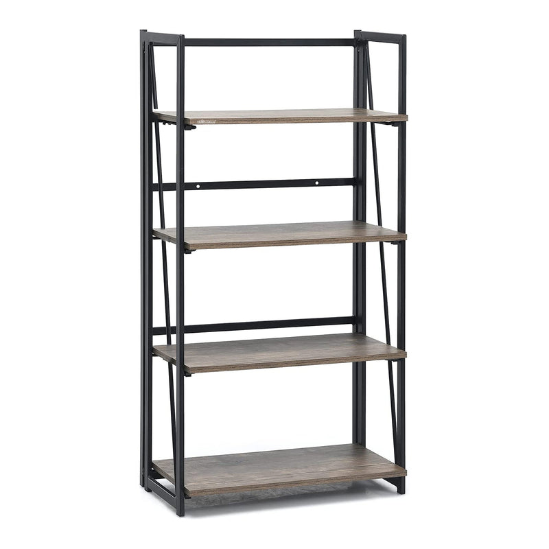 Four Tier Folding Bookshelf Display Rack 125cm x 59cm