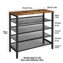 5 Tier Metal Mesh Shoe Rack Storage Shelf