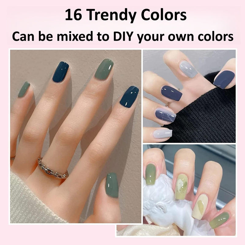 16 Colors DIY Nail Art UV Light Solid Creamy Nail Gel Polish - Floral Blush