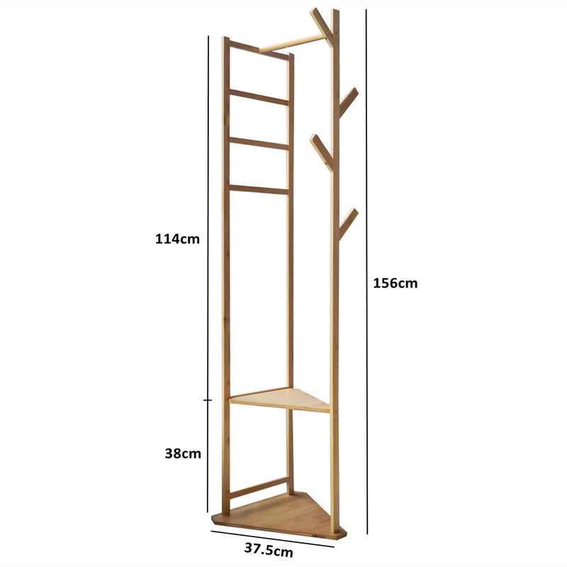 Triangular Bamboo Coat Rack