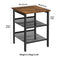 Industrial Style 3 Tier Side Table End Table Nightstand