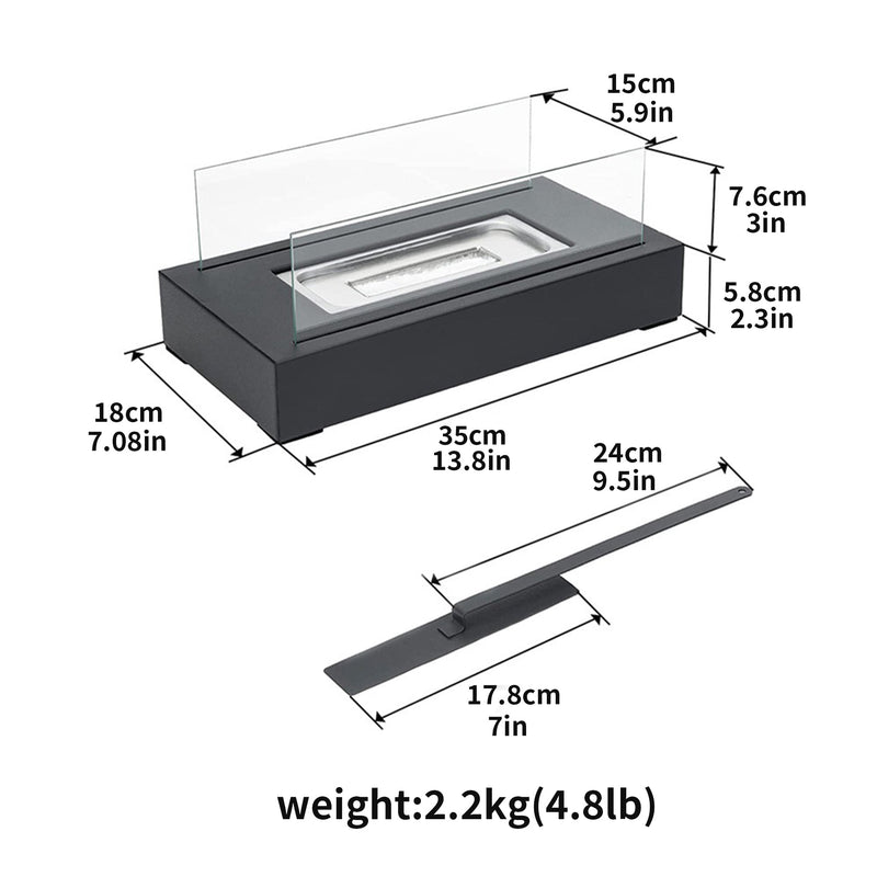 Bio Ethanol Tabletop Mini Fireplace Set