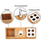 Bamboo Bathroom Accessories Set Soap Dispenser Organizer