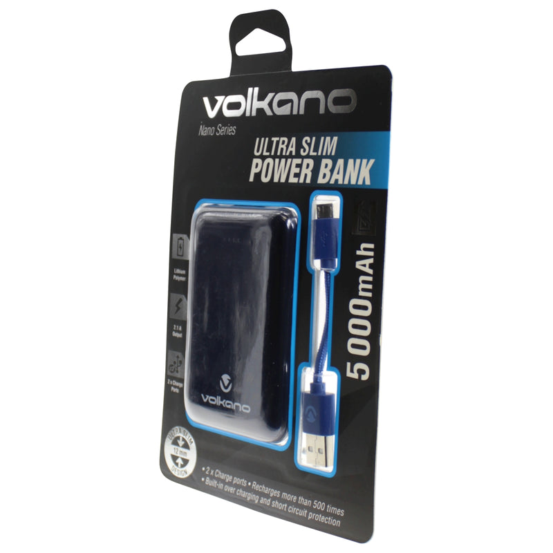 NANO SERIES ULTRA SLIM 5000 MAH POWER BANK WITH  BUILT-IN OVERCHARGE PROTECTION