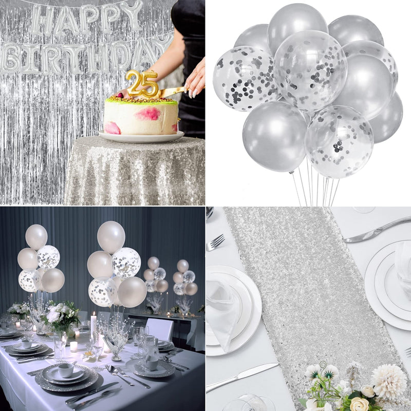 29PCs Party Decoration Pack Balloons Table Runner Foil Curtain