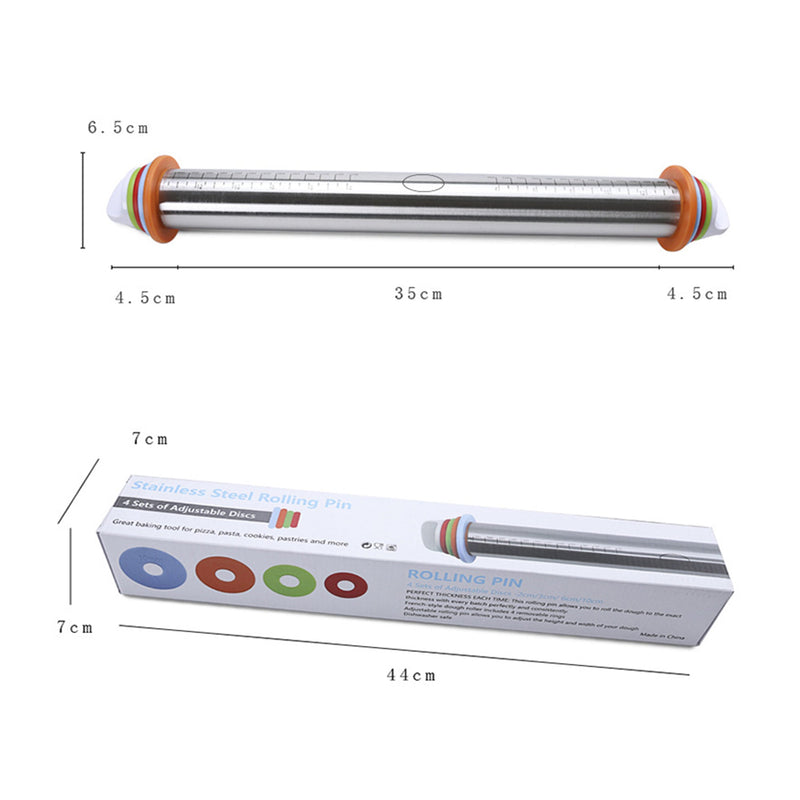 17 inch Adjustable Stainless Steel Rolling Pin