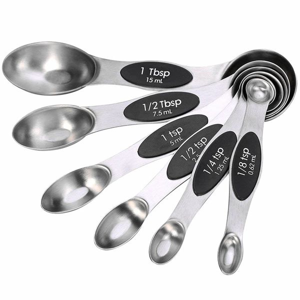 6Pcs Magnetic Stackable Dual Side Measuring Spoons