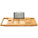 Bamboo Expandable Bathtub Caddy Storage Tray