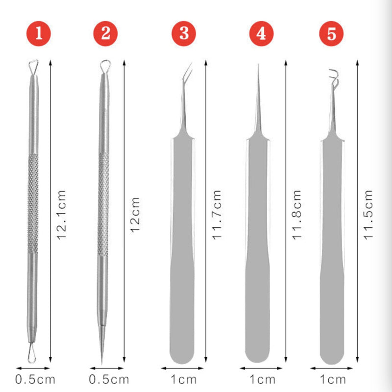 5Pcs Acne Pimple Blackhead Remover  Tool Set