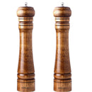 Oak Wood 10" Manual Pepper Grinders Mills Set