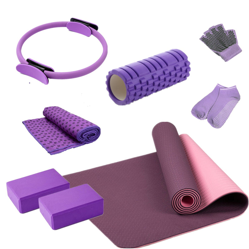 8 Pcs TPE Home Fitness Yoga Set