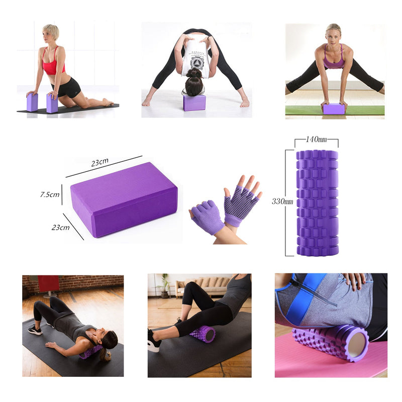 8 Pcs TPE Home Fitness Yoga Set