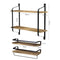 Rustic Solid Wood Wall Mount Floating Shelves Set