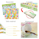 Large Waterproof Baby Toddler Crawling Play Mat & 6pcs Teether Toys Set