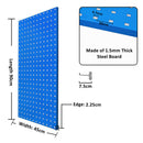 2Pcs Large Wall Mounted Steel Pegboard Panels & 10 Hooks Set