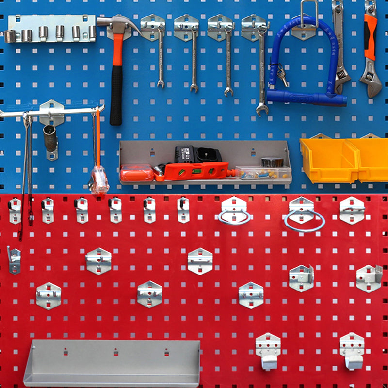 Steel Pegboard Accessories - 10 Pcs Angled Hooks