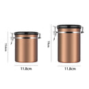 Stainless Steel Airtight Canister Container Jars 2Pcs Set