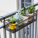 Iron Balcony Plant Pot Railing Shelf