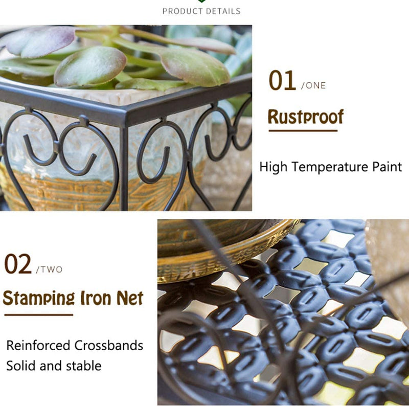 Iron Balcony Plant Pot Railing Shelf