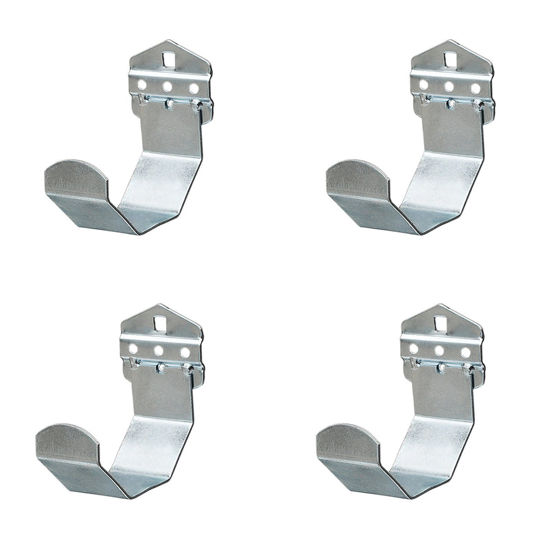 Steel Pegboard Accessories - 4Pcs Rod Hooks Brackets Set