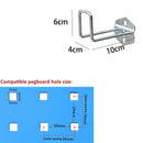 Steel Pegboard Accessories - 4Pcs Wire Hook