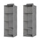 2Pcs Collapsible 4 Tier Closet Hanging Organizer