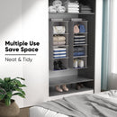 2Pcs Collapsible 4 Tier Closet Hanging Organizer