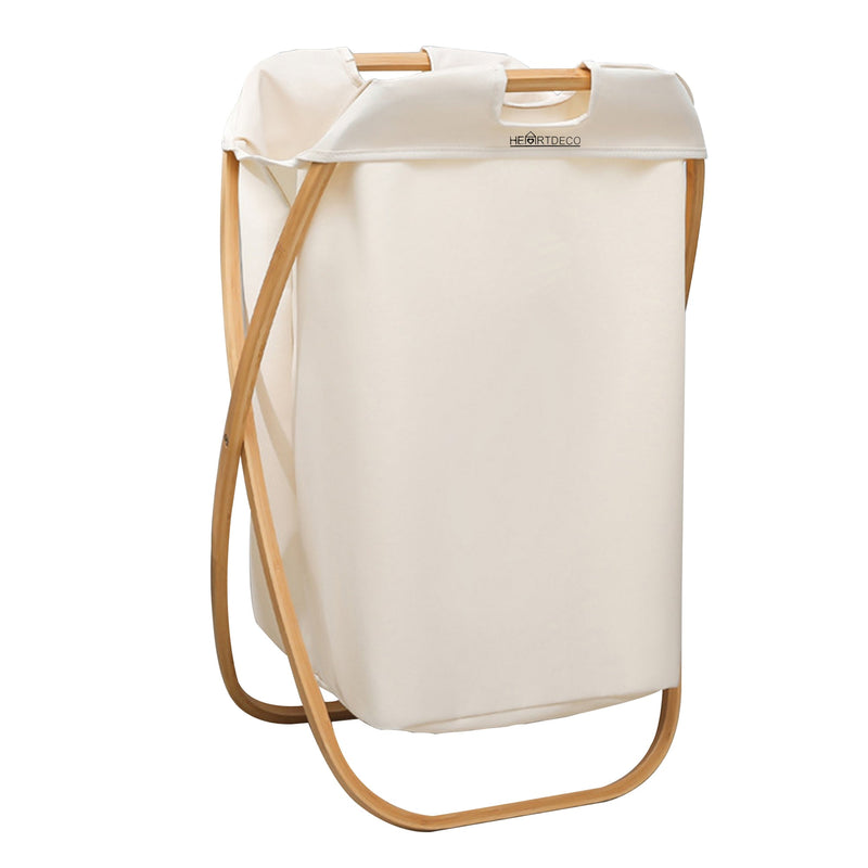 Bamboo X Frame Foldable Laundry Hamper