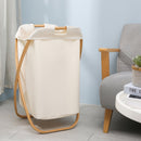 Bamboo X Frame Foldable Laundry Hamper