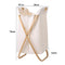 Bamboo X Frame Foldable Laundry Hamper