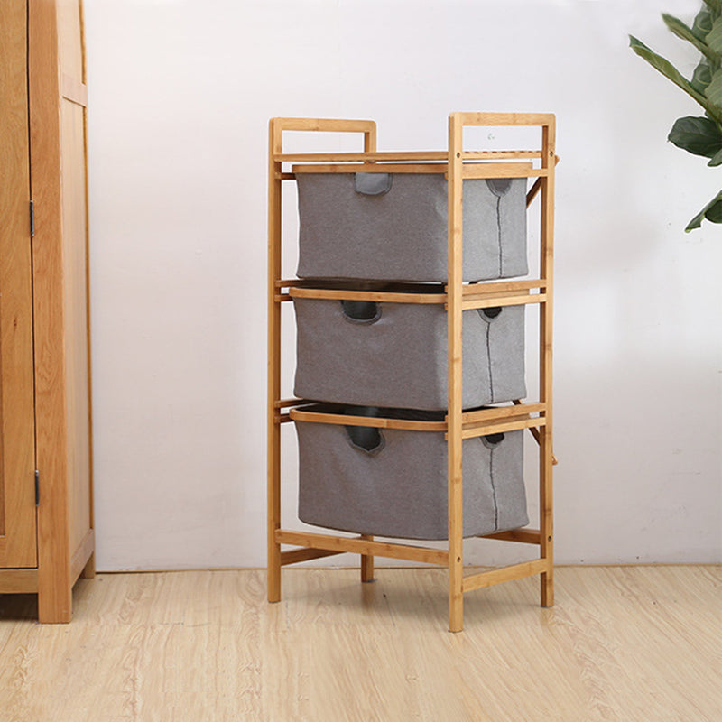 Bamboo Dresser Storage Unit with Sliding Drawers