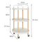 3 Tier Rolling Cart Storage Trolley